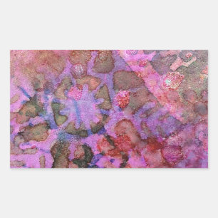 Snowflake Abstract Rectangular Sticker