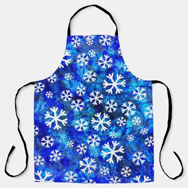 Snowflake Abstract: Vintage Seamless Pattern. Apron (Front)