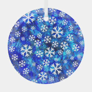 Snowflake Abstract: Vintage Seamless Pattern. Glass Tree Decoration
