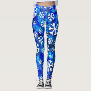 Snowflake Abstract: Vintage Seamless Pattern. Leggings