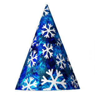 Snowflake Abstract: Vintage Seamless Pattern. Party Hat