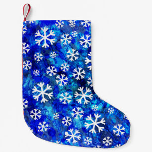 Snowflake Abstract: Vintage Seamless Pattern. Small Christmas Stocking
