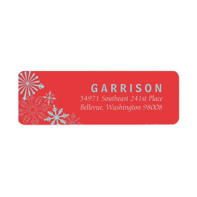 Snowflake Address Label (Front)