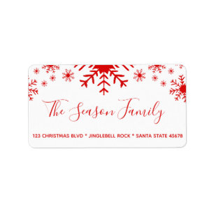 Snowflake address Label