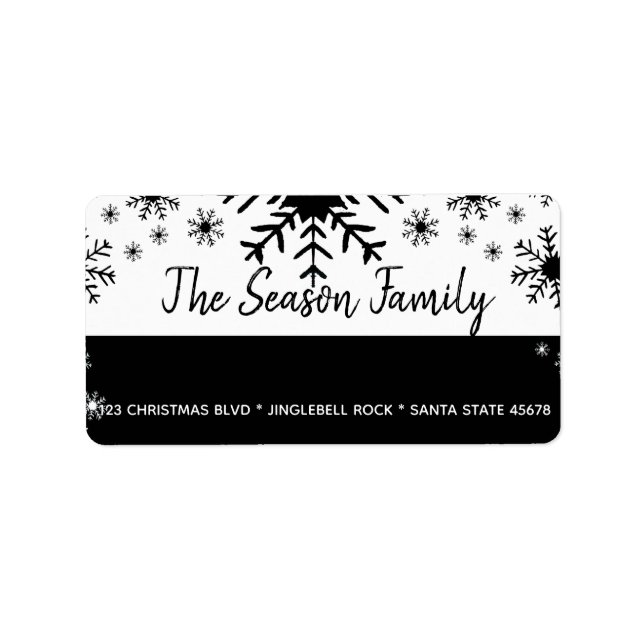 Snowflake address Label (Front)