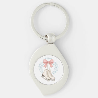 Snowflake and Ice Skates Key Ring