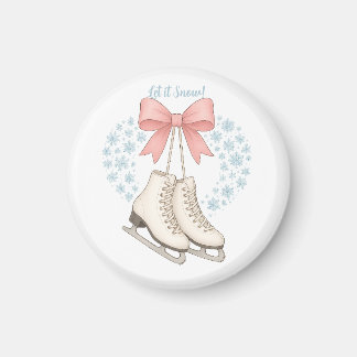 Snowflake and Ice Skates Magnet