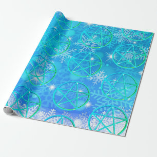 Snowflake and Pentacle Gift Wrapping Paper