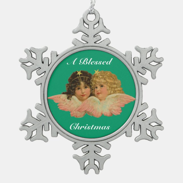 Snowflake Angels Ornament (Front)