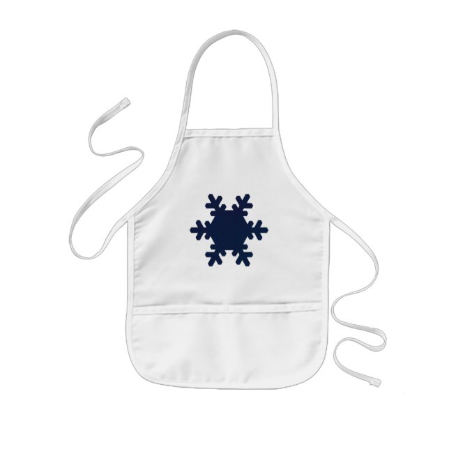 Snowflake Arts & Crafts / Cooking Apron - White (Front)