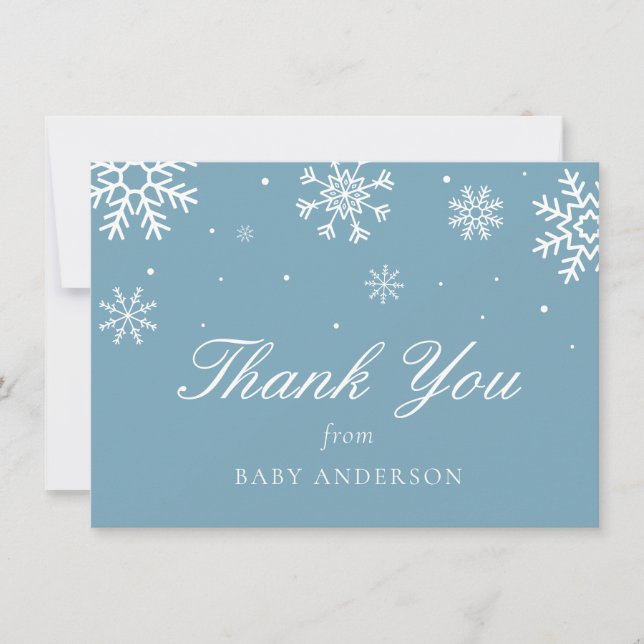 Snowflake Baby It's Cold Outside Thank You (Front)