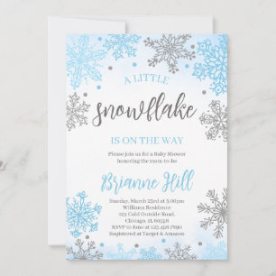 Snowflake Baby Shower Invitation