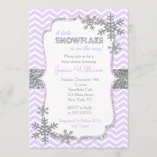 Snowflake Baby Shower Invitations