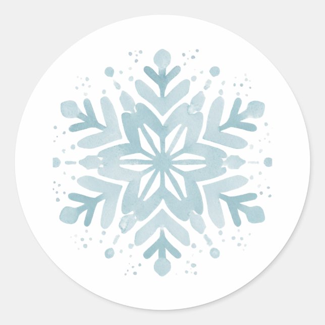 Snowflake Baby Shower Snowflake Envelope Sticker (Front)