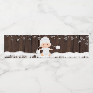Snowflake Baby Shower Water Bottle Labels