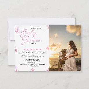 Snowflake Baby Winter Baby Shower Invitation