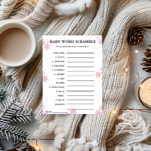Snowflake Baby word scramble baby shower game
