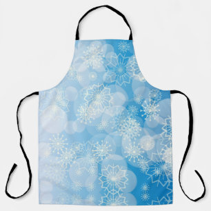 Snowflake background apron