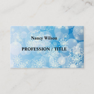 Snowflake background business card