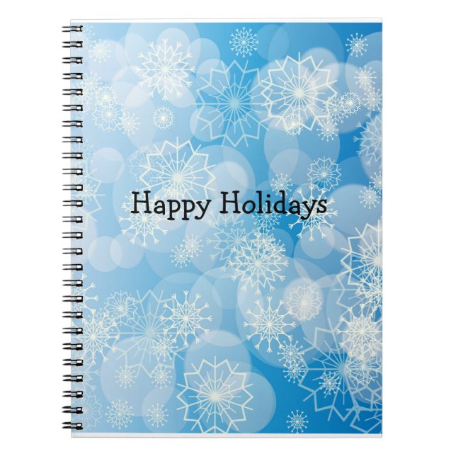 Snowflake background classic  notebook (Front)