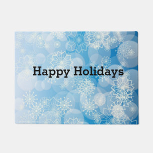 Snowflake background doormat