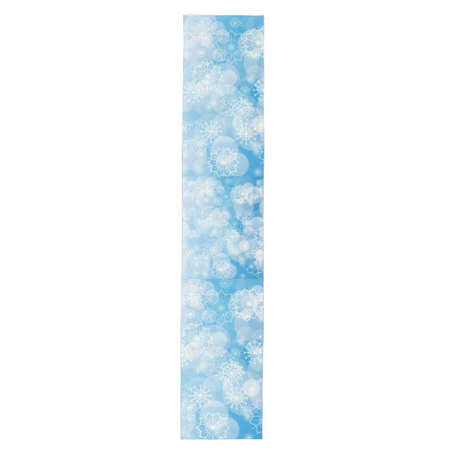 Snowflake background medium table runner (Front)