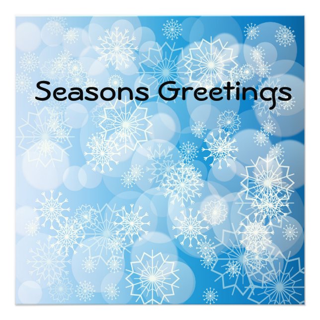Snowflake background photo print (Front)
