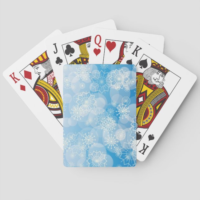 Snowflake background playing cards (Back)