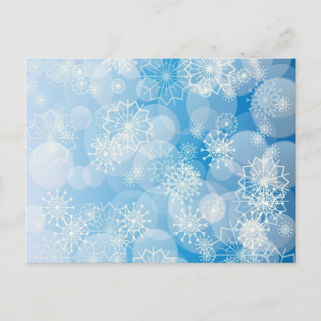 Snowflake background  postcard (Front)