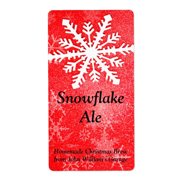 Snowflake Beer Label (Front)