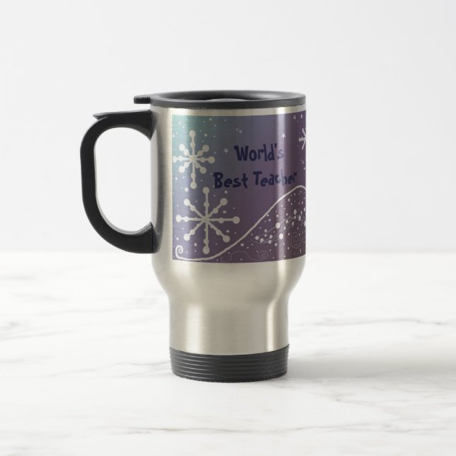 Snowflake - Best Teacher Travel Mug (Left)
