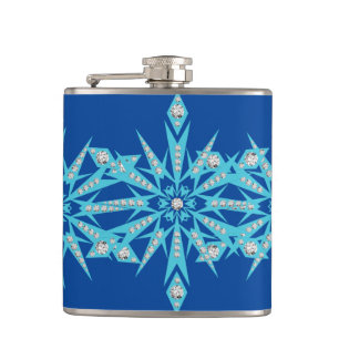 Snowflake Bling Hip Flask