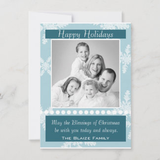 Snowflake Bliss Holiday Card (Photo Template)