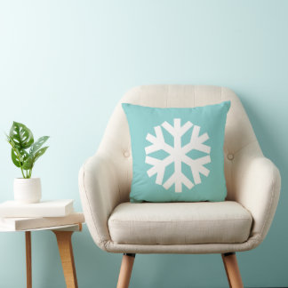 Snowflake blue cushion