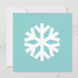 Snowflake blue holiday card
