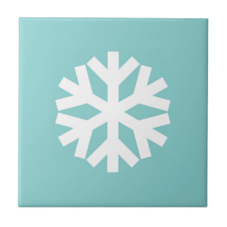 Snowflake blue tile