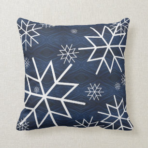 Snowflake Blue &white Christmas decorative Cushion