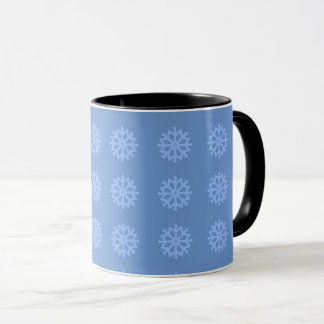  Snowflake Blue Winter Festive Pattern  Mug