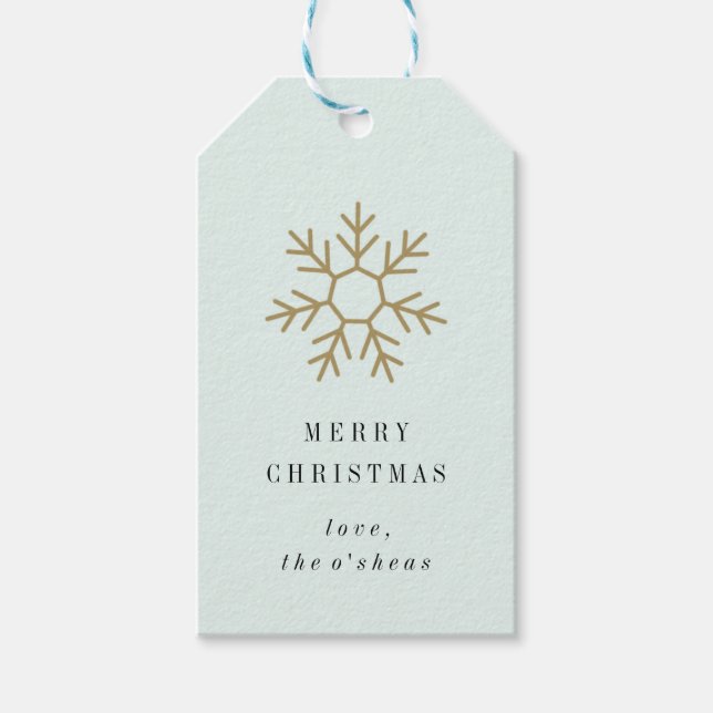 Snowflake Border Gift Tag (Front)