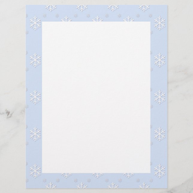 Snowflake Border Letterhead (Front)