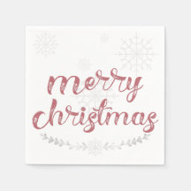 Snowflake & Branches Holiday Napkins