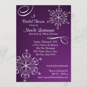 Snowflake Bridal Shower Invitation
