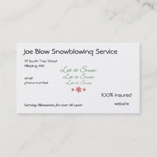 Snowflake Business Card