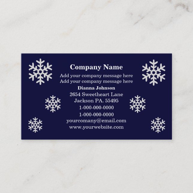Snowflake Business Cards (Front)
