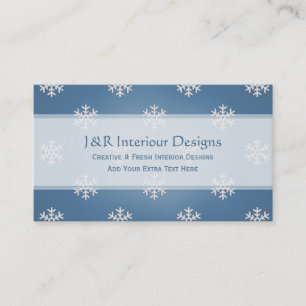 Snowflake Business Cards Blue 2