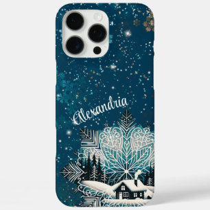 Snowflake Cabin iPhone 16 Pro Max Case