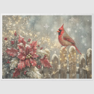Snowflake Cardinal Tissue Paper