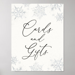 Snowflake Cards and Gifts Poster