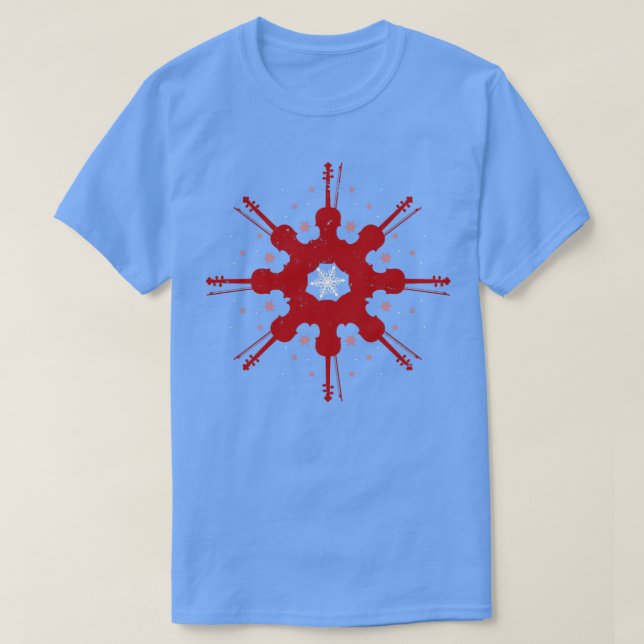 Snowflake Cello T-Shirt (Design Front)