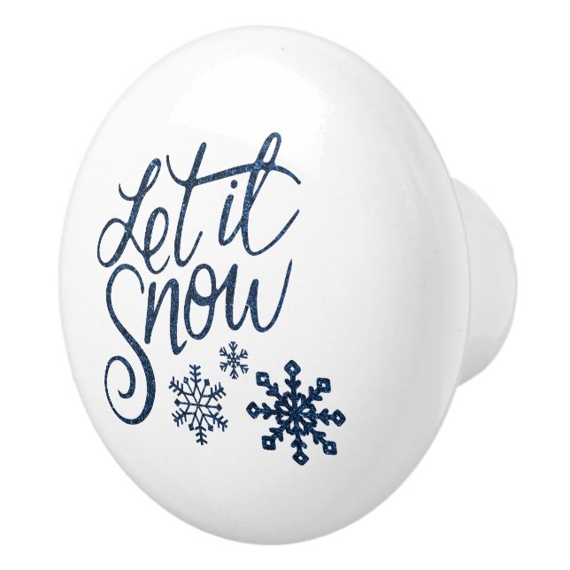 Snowflake Ceramic Knob (Right)